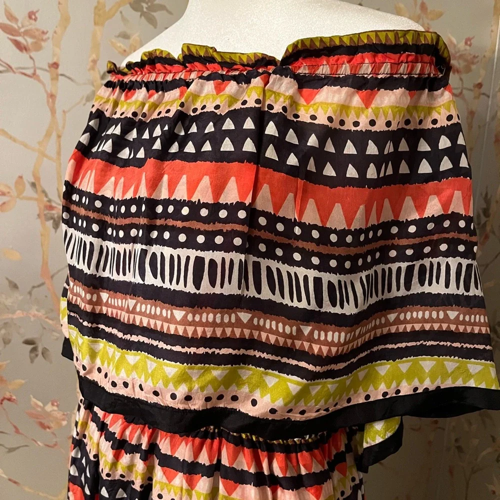 NWT Anthropologie Off the Shoulder Silk Maxi Dress Size Large - Picture 5 of 10